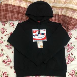 Supreme Shine Hooded Sweatshirt Black Size Small